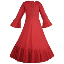 Wish Karo Girl Solid Fit & Flare Dress-picture-10