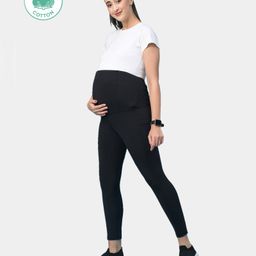 ECOMAMA Recycled Fibre Maternity Full Length Tights - Black-image-20