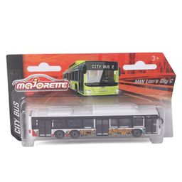 Majorette Man City Bus Die Cast Free Wheel Model Toy Vehicle -White-5