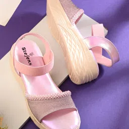 Stefens Beads Embellished Shimmered Sandals - Beige & Pink-picture-41