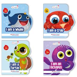 Oswaal Lil Legends Sea Animal Illustrated Board Book Set (Set of 4) | Fun Whale, Turtle, Octopus & Crab Shapes for Kids | Soft, Child-Friendly Picture Books-10