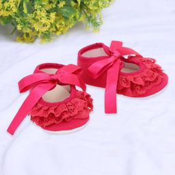 Coco Candy Schiffli Designed Booties - Dark Pink-image-72