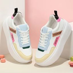 Shoetopia Colour Blocked Sneakers - White-picture-24