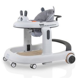 BUNNIE Baby Walker with 3 Height Adjustments, 2-in-1 Push Walker Mode, Toy Tray with Lights and Music (Grey)-image-36