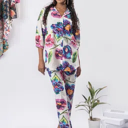 GULABOSITABO Printed Pure Cotton Shirt & Trousers Co-Ords-image-33