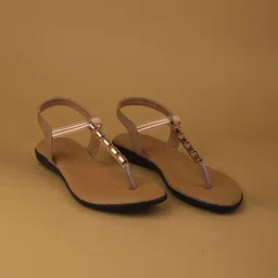 Ozuri Women Open Toe T-Strap Flats Flats-67