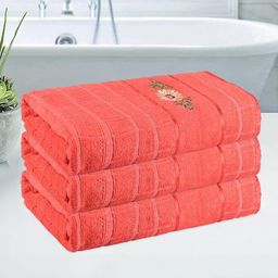 Kuber Industries Orange 3 Printed Other 250 GSM Bath Towel-image-20
