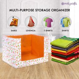 PrettyKrafts Saree Stacker, Foldable, Wardrobe organizer, Clothes Storage, Stackable & Foldable Multi Leaves, Set of 6 image 3