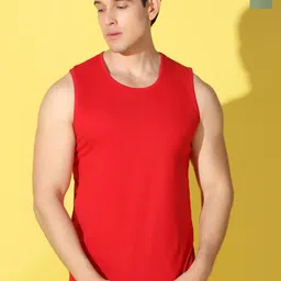 WOOSTRO 2-Pcs Odour-Free Combed Cotton Innerwear Vests VWS26(PLAIN RED)(98 LGTGREEN)-image-67