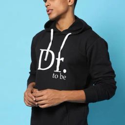 Campus Sutra Black Cotton Regular Fit Printed Hooded Sweatshirt-image-77
