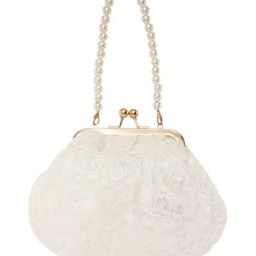 Lino Perros White Textured Medium Clutch-31
