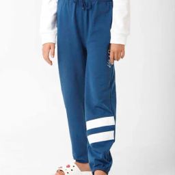 Kate & Oscar Kids Navy Cotton Embroidered Trackpants-image-70