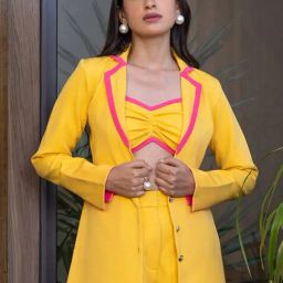 Yellow Sunshine Viva Blazer & Bralette-image-38