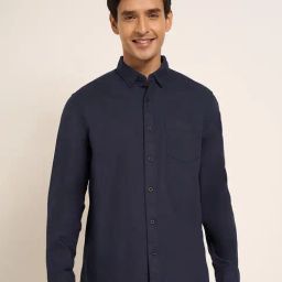 Peregrine By Pantaloons Navy Cotton Regular Fit Shirt-image-63