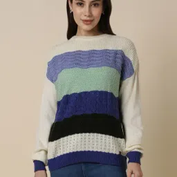 Allen Solly White Printed Sweater-picture-45