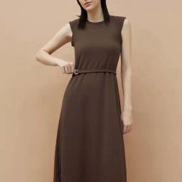 Code by Lifestyle Brown A-Line Dress-image-40
