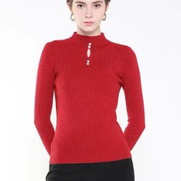 SHOWOFF Maroon Regular Fit Top-image-27