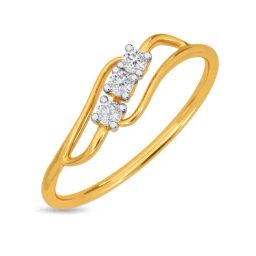 Kisna Diamond & Gold Jewellery Demi 18k (750) Diamond & Gold Ring For Women-image-53