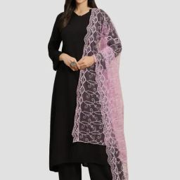 Saadgi Purple Embroidered Dupatta-image-62