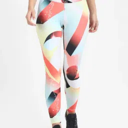 Reebok Multicolor Printed Lux Bold - Retro Vector Tights-27