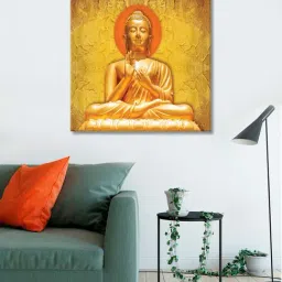 999store Gold & Orange Buddha Background Wall Paintings-18