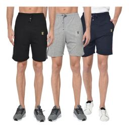 Vimal Jonney Multicolor Cotton Shorts - Pack of 3-image-109