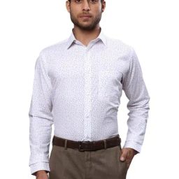 Raymond Light Red Slim Fit Printed Shirt-image-64