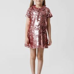 Kate & Oscar Kids Pink Cotton Embellished Dress-image-98