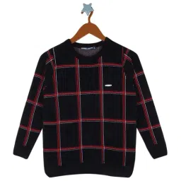 Monte Carlo Kids Navy Chequered Pullover-image-66