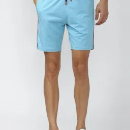 Peter England Blue Cotton Regular Fit Shorts-picture-44