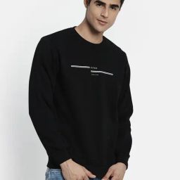 Octave Black Round Neck Sweatshirt-image-94