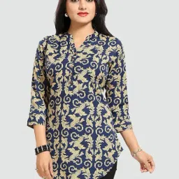 Saree Swarg Blue Printed Tunic-image-66