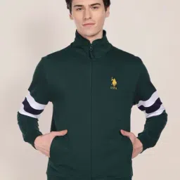 U.S. Polo Assn. Dark Green Cotton Regular Fit Sweatshirt-picture-41