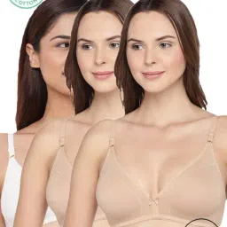 Inner Sense Beige & White Half Coverage T-Shirt Bra - Pack of 3-picture-42