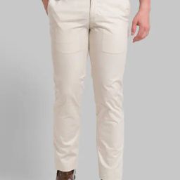 Park Avenue Beige Super Slim Fit Trousers-image-90