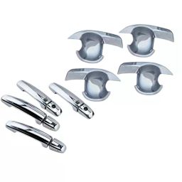 Auto Pearl Door Handle Latch Cover with Bowl Chrome Finish Compatible For Maruti Suzuki Sensor Model Ignis-23