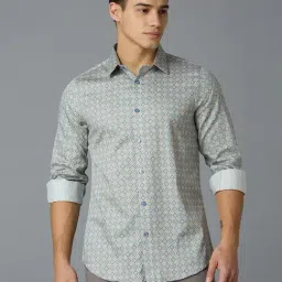Reid & Taylor Blue Cotton Slim fit Print Shirt-picture-40