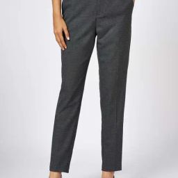 Annabelle by Pantaloons Grey Chequered Pants-image-85