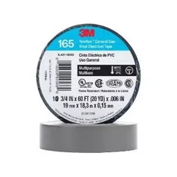 3M TAPE, PVC, 19MM X 18M, GREY, 165GY4A-27