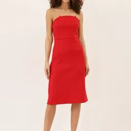 DODO & MOA Red Shift Dress-image-32