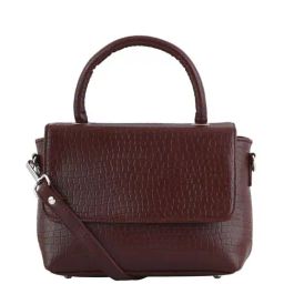 Toteteca Brown Textured Medium Satchel Handbag-88