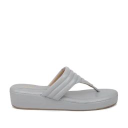 Inc.5 Women's Grey T-Strap Wedges-image-133