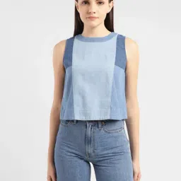 Levi's Blue Cotton Regular Fit Top-picture-5