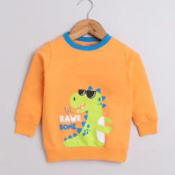 Bumzee Boys Orange Printed Full Sleeves Sweatshirt-picture-30