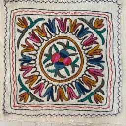 Swadeh Floral Multicolor Wool Square Rugs-7
