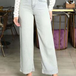 Odette Blue Plain Mid-Rise Jeans-image-51