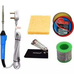 Fadman Basic Bundle Electric 5 In 1 Soldering Iron Kit Copper, Iron & Nickle Corded 25 W with Solder Wire-17