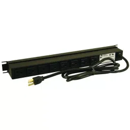 HAMMOND Power Distribution Strips OUTLET STRIP, RACK MOUNT, 8, 15A, 6FT, 1583H8A1BK-32