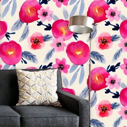 ArtzFolio Printed UV-Resistant Anti-Bacterial Watercolor Floral Pattern Peel & Stick Wallpaper-image-76
