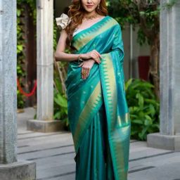 Beatitude Green Banarasi Saree-picture-33